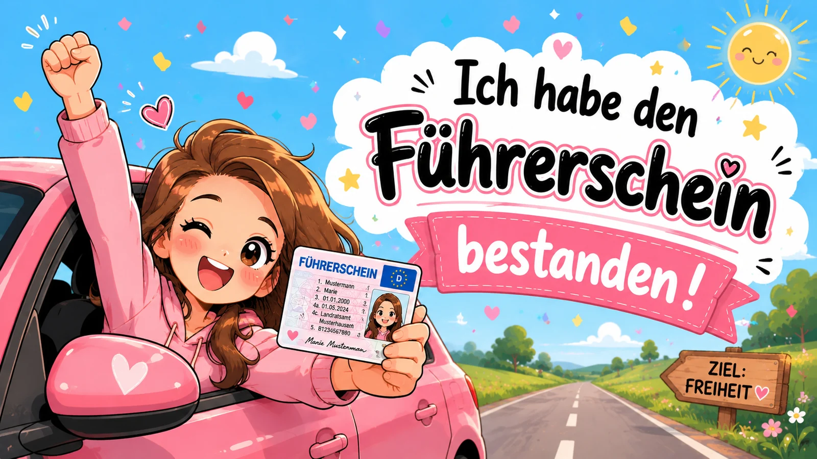 Ich habe den Führerschein bestanden